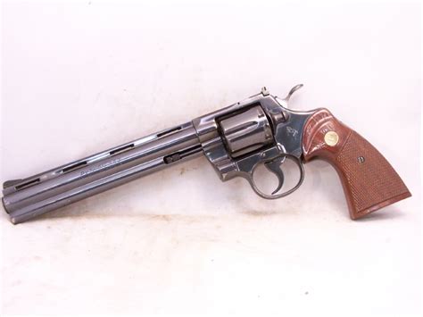 Colt Python 357 Magnum Wood Grips 8 38 Inch Barrel Adj Sights For