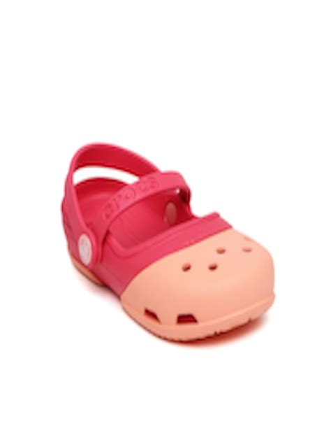 Buy Crocs Girls Pink And Peach Coloured Electro Ii Mj Ps Clogs Sandals