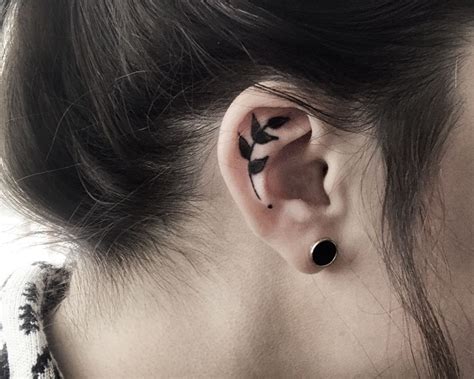 Inside Ear Tattoo Ideas Photos