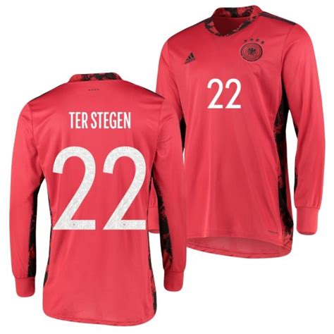 Camisetas Alemania Ter Stegen 22 Portero Primera Equipacion Eurocopa 2020 Manga Larga
