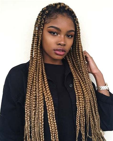 23 Cool Blonde Box Braids Hairstyles To Try Stayglam Box Braids Styling Blonde Box Braids