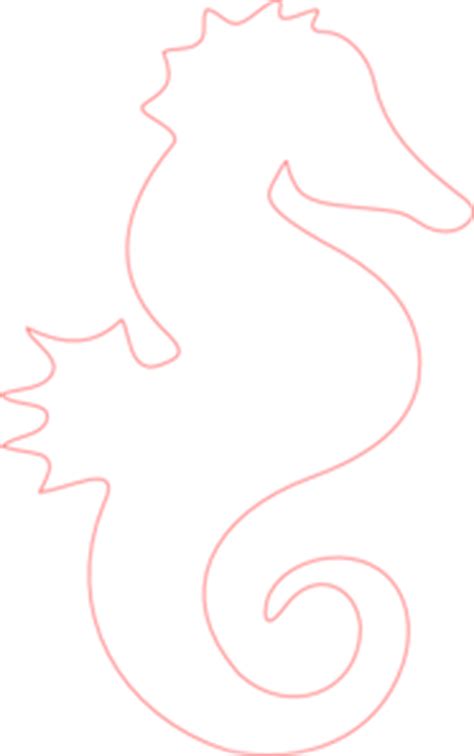 coral-outline-white-seahorse-md.png (186×297) | Animal stencil, First birthdays, Seahorse
