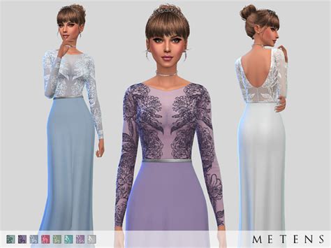 The Sims Resource Versailles Dress By Metens • Sims 4 Downloads