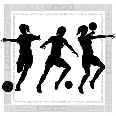 Girls Soccer Clipart Vector Clipart Girls Playing Soccer