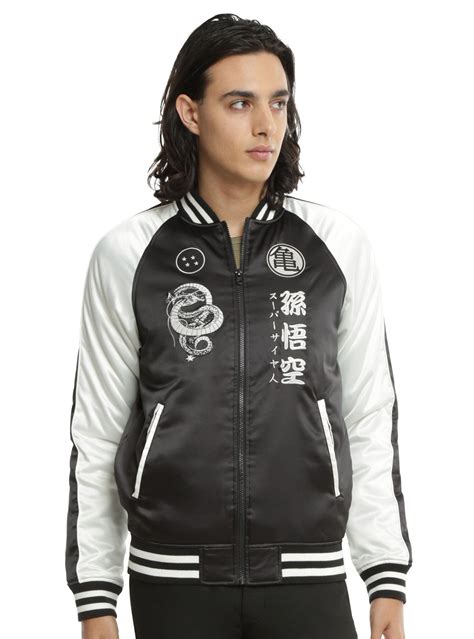 Casual funny dbz short sleeve hoodies jackets. Dragon Ball Z Goku Souvenir Jacket in 2020 | Girls bomber ...