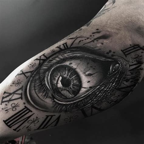 Eye And Clock Tattoo By Camacho Valencia 新しいタトゥー クールなタトゥー ブロンズ アート
