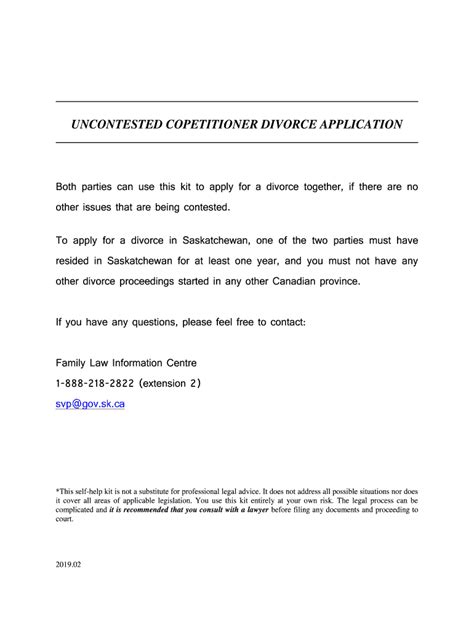 Check spelling or type a new query. Canada Uncontested Copetitioner Divorce Application 2019 - Fill and Sign Printable Template ...