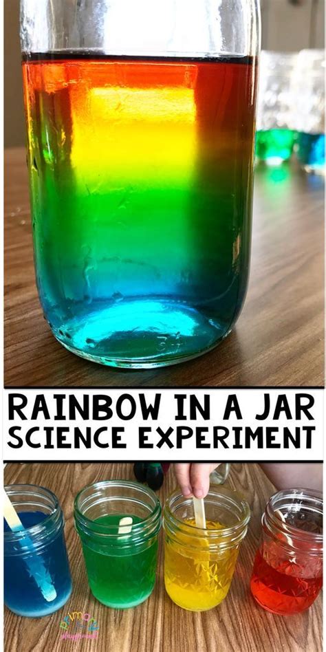Rainbow In A Jar Science Experiment Primary Playground Science