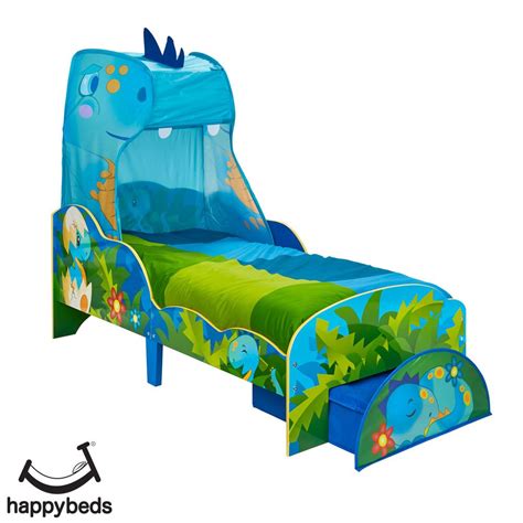 I recently posted some pictures of my son's camping, and as promised i wanted to give you a tutorial on how to make the tent bed. Dinosaurs Canopy Toddler Bed | Dinosaur toddler bedding ...