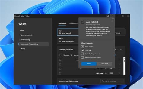 Windows 11 Microsoft Wallet Lapplication Web Qui Vous Permet De