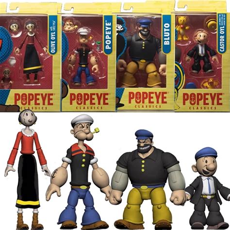 Popeye Figuras De Acción Clásicas Youtooz Bluto Olive Castor Oyl