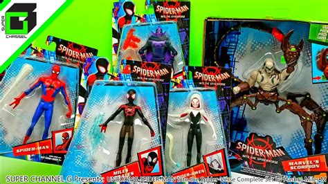 Unboxing Spider Man Into The Spider Verse Toys Complete Set By Hasbro