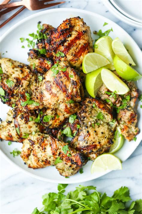 Add the chicken into the marinade and allow it to marinate for at least 30 minutes or up to 2 hours. Cilantro Lime Chicken Thighs Recipe - Damn Delicious | Kitchn