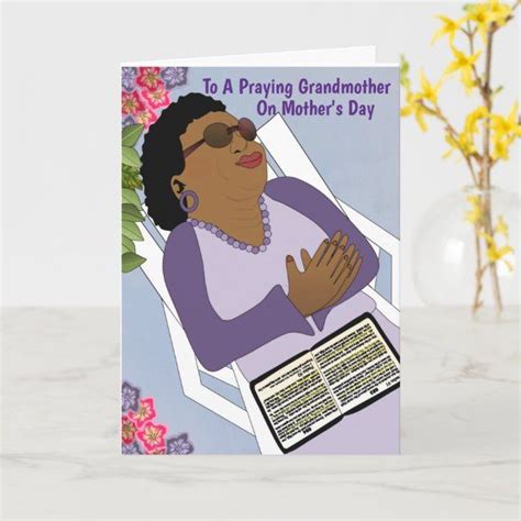 Praying Grandmother African American Mothers Day Card In 2021 African American