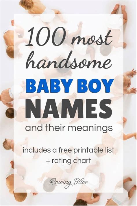 100 Most Handsome Baby Boy Names And Their Meanings This Article