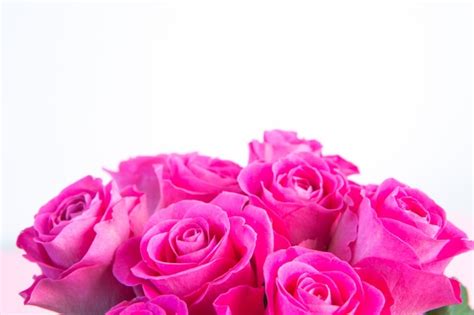 Premium Photo Bouquet Of Pink Roses With Copy Space