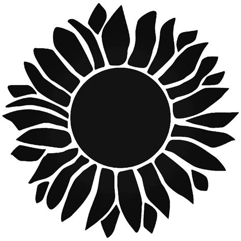 Free Svg Silhouette Sunflower Svg Black And White 7980 File Svg Png