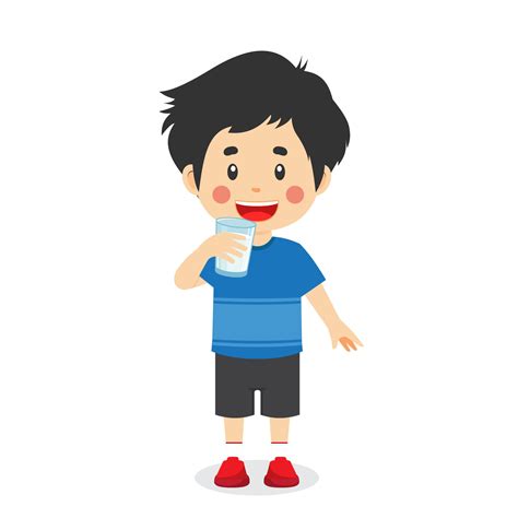 Boy Drinking Vector Art Icons And Graphics For Free Download