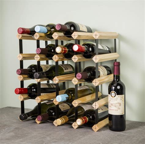 Looking for metal wine racks? CKB LTD | Wood & Metal Wine Rack Stackable | Holds 20 bottles