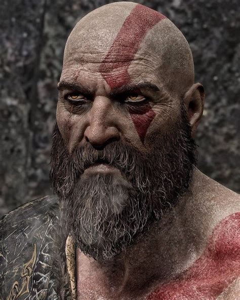 Kratos Face Tattoo