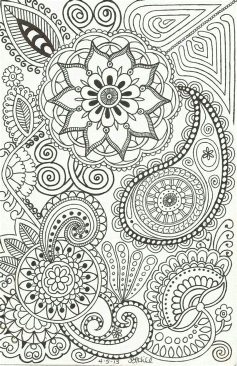 Zentangle Doodle Coloring Pages