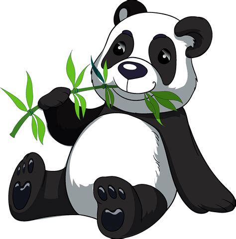 Giant Panda In A Tree Clip Art Clipart Images