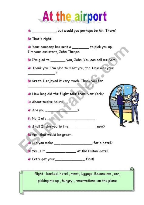 At The Airport ESL Worksheet By Borna