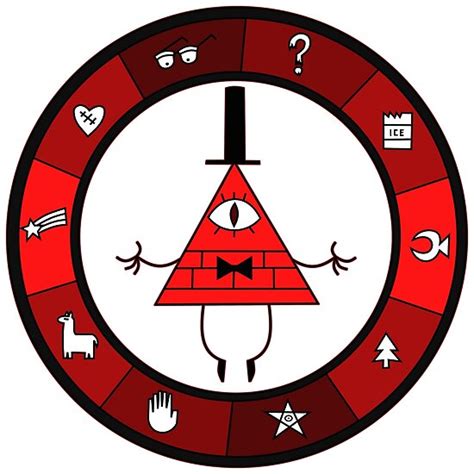 Red Bill Cipher Wheel Posters By Skullnuku Redbubble