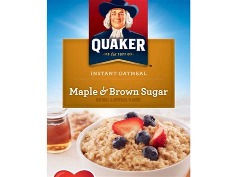 Quaker Oats Weight Control Maple And Brown Sugar Nutrition Facts