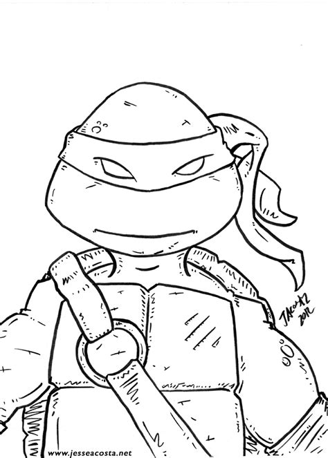 Baby Ninja Turtles Coloringpages Spaholden