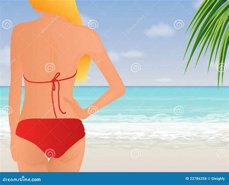 Beautiful Beach Woman Stock Vector Illustration Of Female