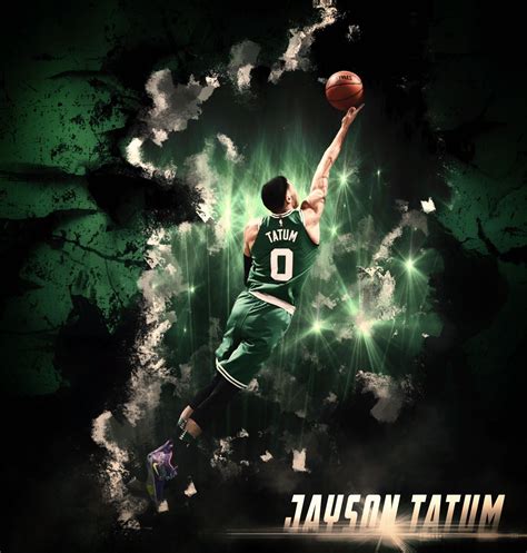 Jayson Tatum Boston Celtics Art Nba Sport Desing Desktop Background