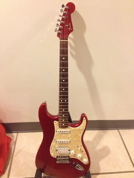 Fender Fsr Stratocaster Mim Hss Sparkle Red Red Flake Reverb