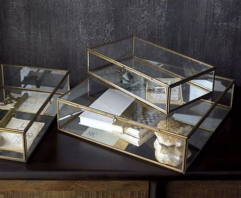 14 Ways Mirrors Can Help Shine Up Your Home Via Brit Co Glass Display Box Glass Boxes
