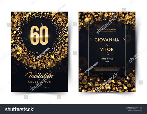 6159 60th Birthday Invitation Images Stock Photos And Vectors