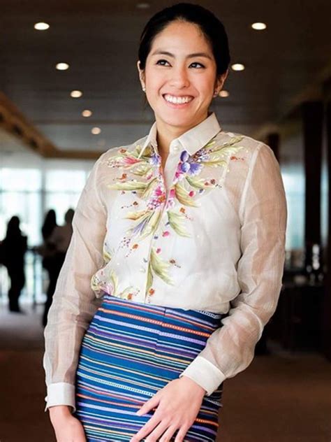 Hand Painted Barong And Ethnic Weave Skirt From Kultura Filipiniana