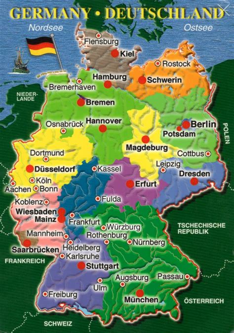 Click on the germany and netherlands map to view it full screen. Postcard Anthology: Germany Map Postcards