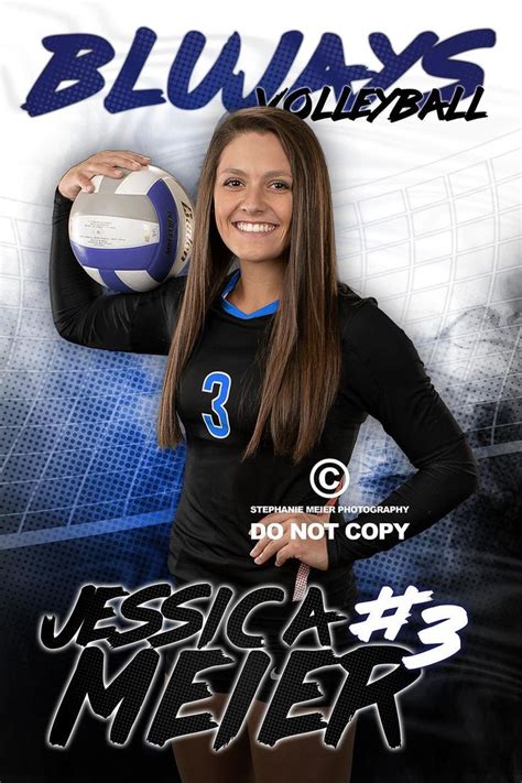 Volleyball Template Photoshop Sports Senior Banner Template Etsy