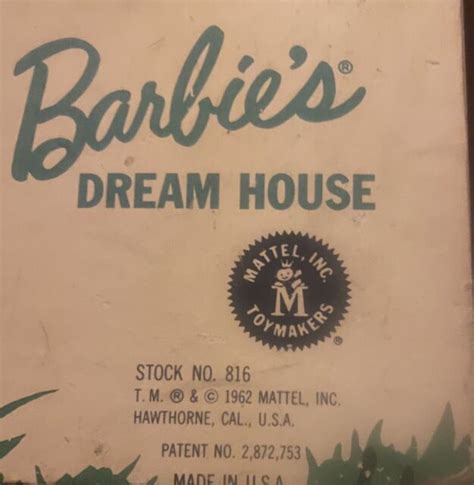 Vintage Original 1962 Barbie Dream House 816 Ebay