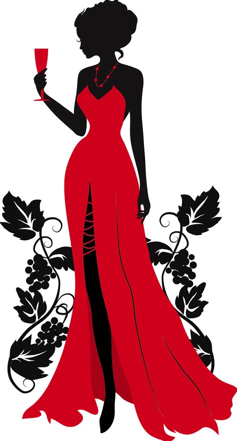 Woman Silhouette Silhouette Art Beautiful Red Dresses Fashion Art