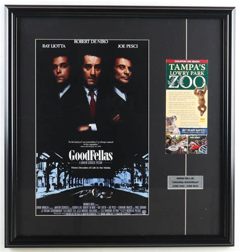 Henry Hill Signed Goodfellas Custom Framed Lowry Park Zoo Booklet