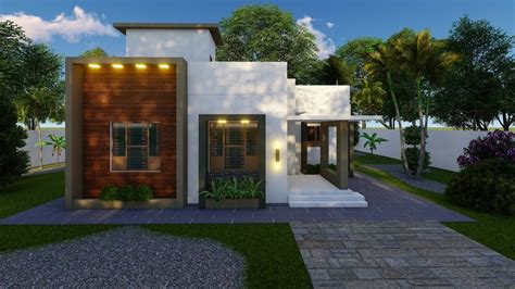 950 Sq Ft 2bhk Contemporary Style Single Floor House And Free Plan