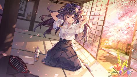 1920x1080 Anime School Girl Getting Ready For School 4k