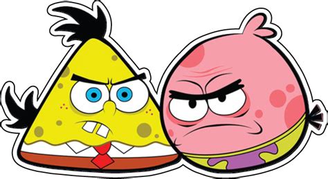 Angry Spongebird Angry Birds As Spongebob And Patrick Star Vinyl Sticker