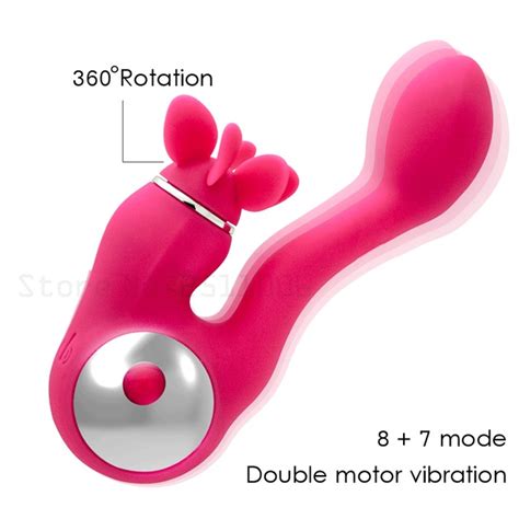 Speed Rotation Oral Sex Tongue Licking Toy Female Masturbation Clitoris Vibrator Silicone