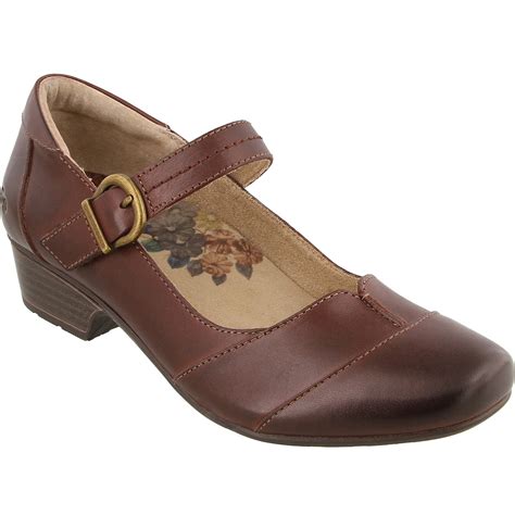 Taos Womens Balance Mary Jane Brunette Leather Lauries Shoes