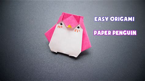 How To Make A Paper Penguin Easy Origami Animal Diy Paper Crafts
