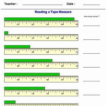 Reading A Tape Measure Worksheet - kidsworksheetfun