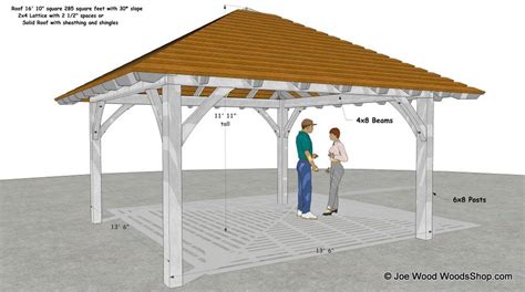 Hip Roof Gazebo Plans These Detailed Plans Are Professionally Drawn