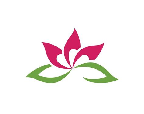 Lotus Flower Sign For Wellness Spa And Yoga Vector Illustration